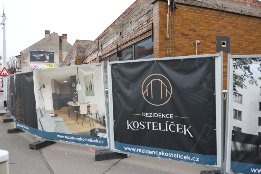 Přípravné práce pro stavbu Rezidence Kostelíček
